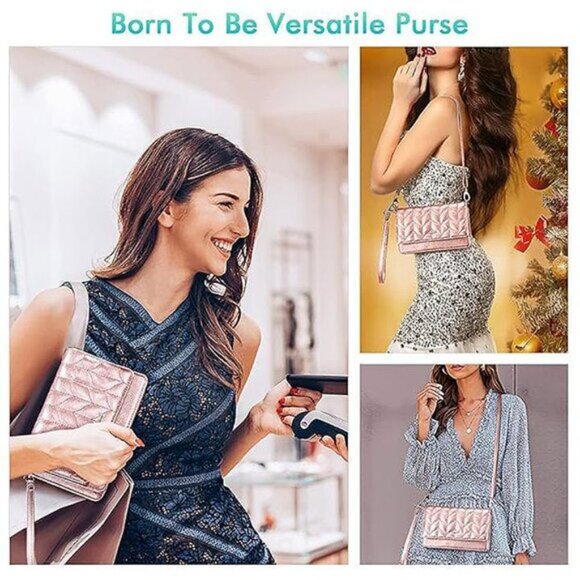 Women Small Crossbody Bag Cellphone Your Rose Gold - Picture 2 of 6